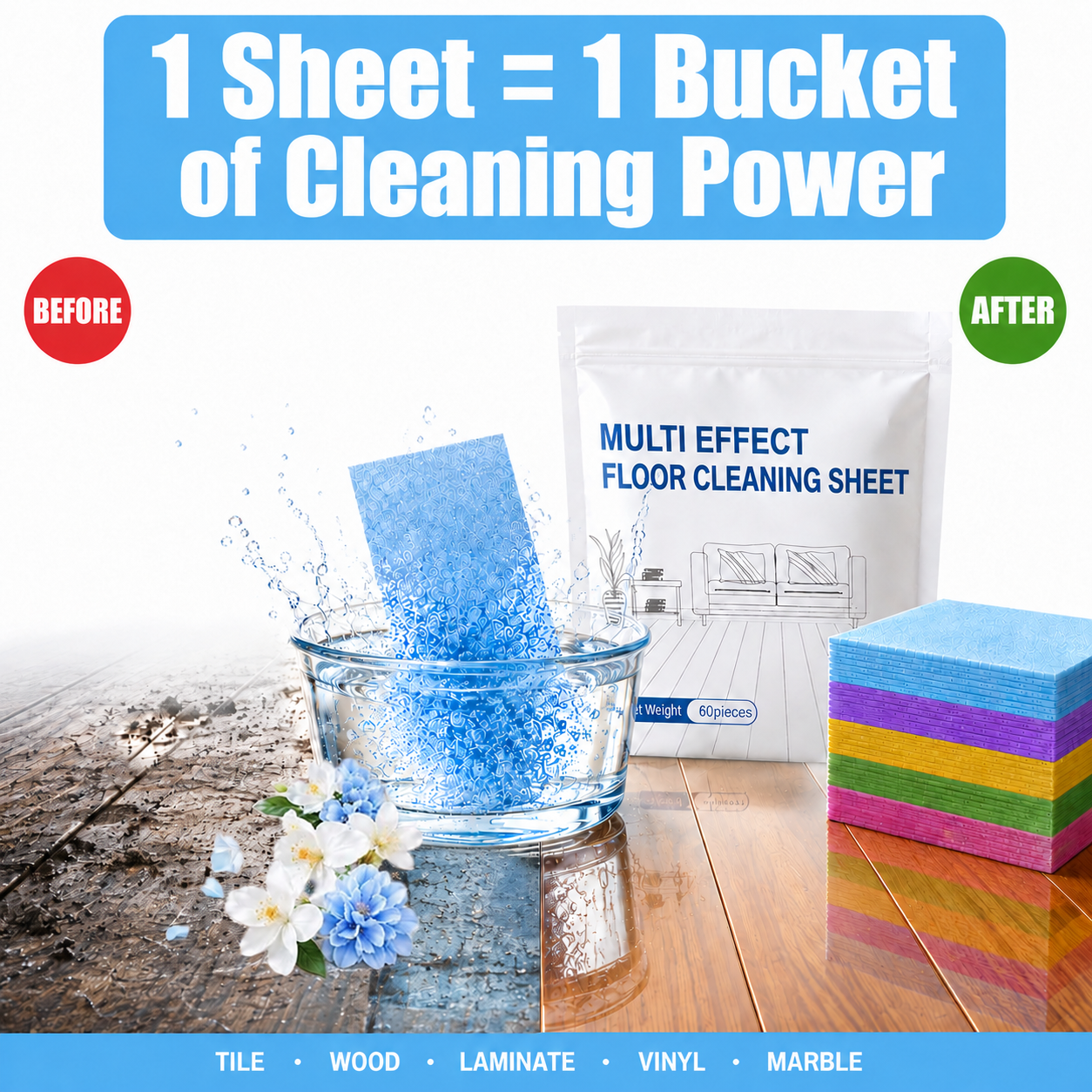 🔥Hot Sale - 49% OFF🔥Powerful Floor Cleaning Without The Heavy Bottles♻️