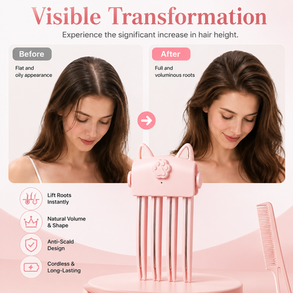 🎉48K+ Sold 💇 Wireless Heated Volumizing Root Lift Clip, Portable Travel Hair Styling Tool for Flat Fine Hair