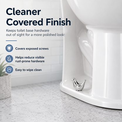🐦🛠️2 Pcs Ceramic Bird Toilet Floor Bolt Caps
