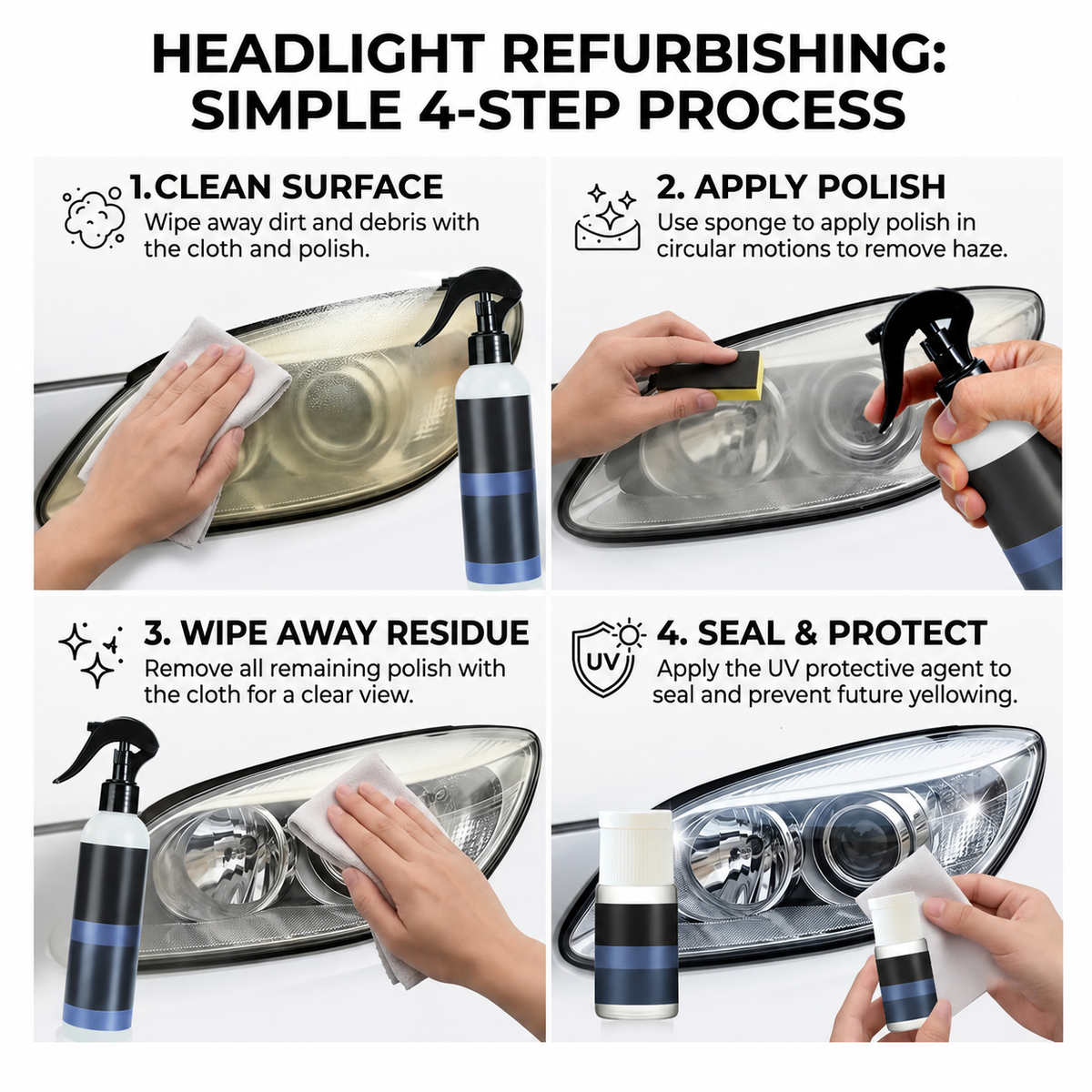 🔥2026 HOT SALE🔥🚘Automotive Headlamp Restoration Fluid