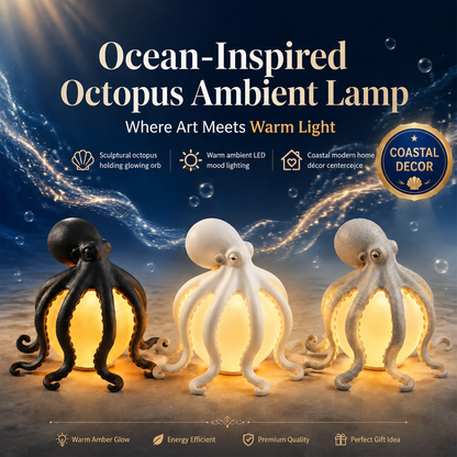 🎁🎉Only $29.99 This Week🌟🐙 Ocean Sculpture Octopus Ambient Table Lamp