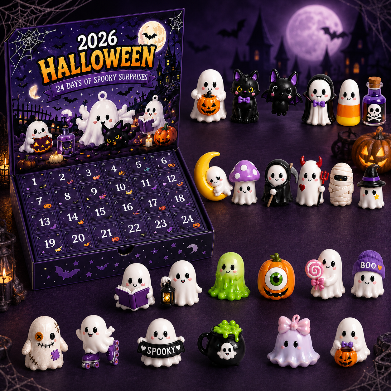 🔥Limited 50% OFF🎃👻Spooky Countdown 🕯️|🎃 24 Days of Halloween Surprises👻One Surprise a Day.🔥 Endless Halloween Fun.🌟
