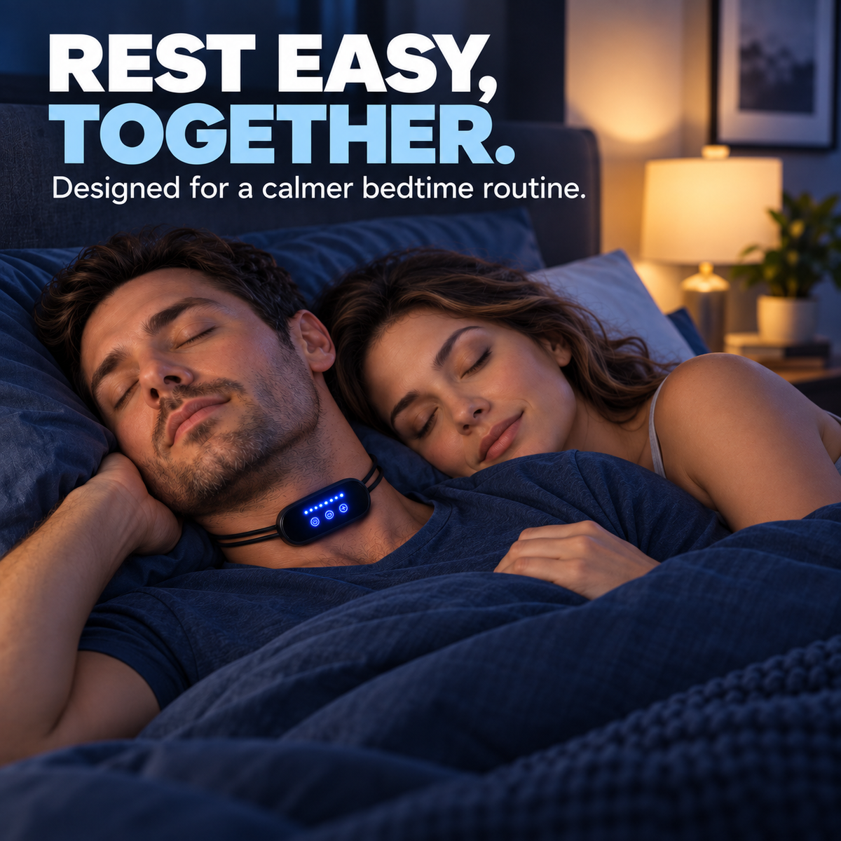 🌙 Wearable Anti-Snoring Neck Device – Better Sleep for Both of You
