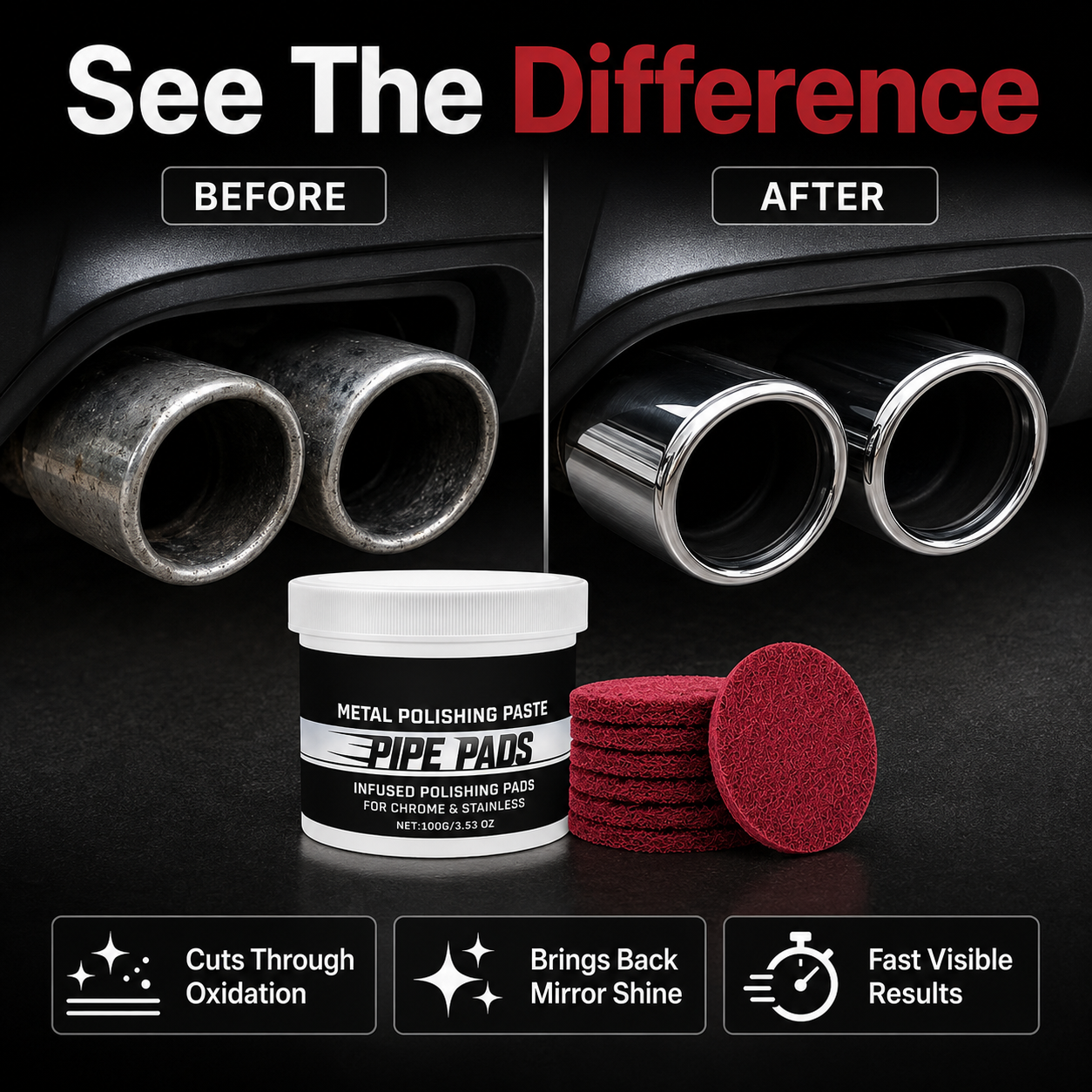 🚗Car Scratch Remover Pads – Remove Scratches & Oxidation ✨