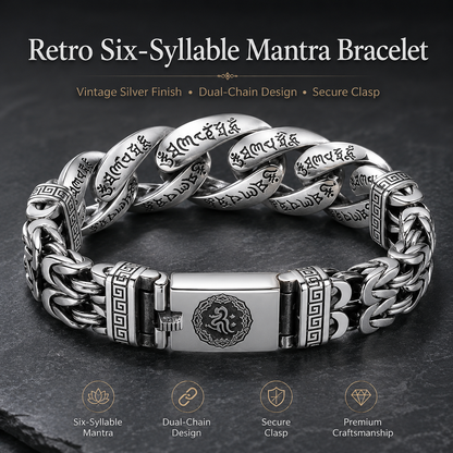 Men's Retro Six-Syllable Mantra Bracelet