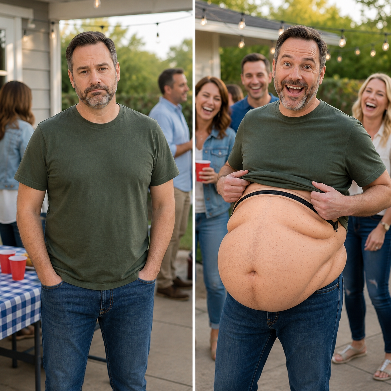 🤣 Realistic Dad Bod Belly Fanny Pack Adjustable Travel Waist Storage Bag