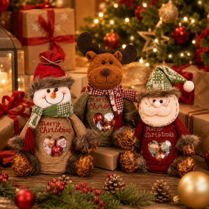 🎁 Reusable Christmas Gift Bags with Zipper Closure – Easy Holiday Wrapping