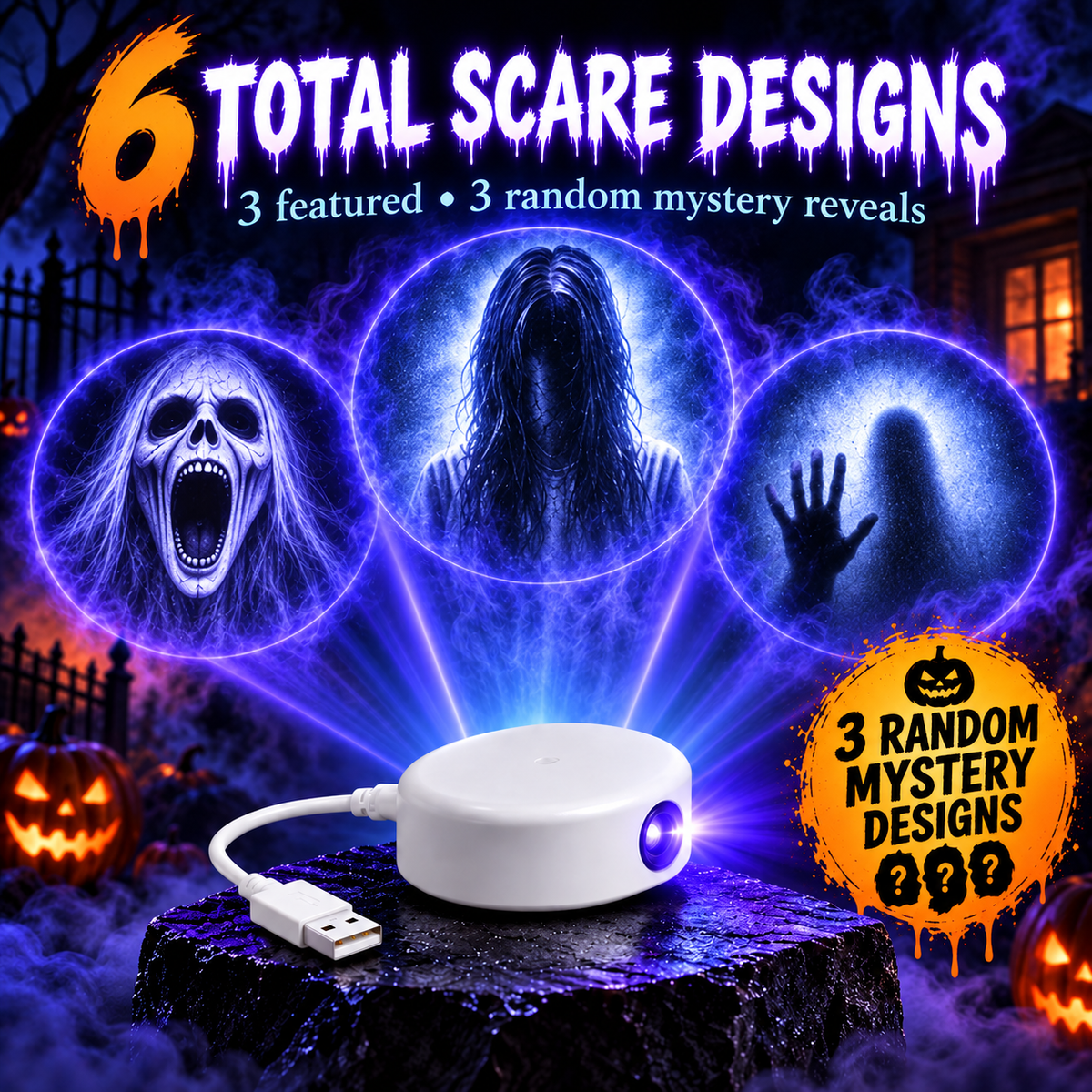 Halloween Ghost Window Projector – Spooky Effects for Home & Car