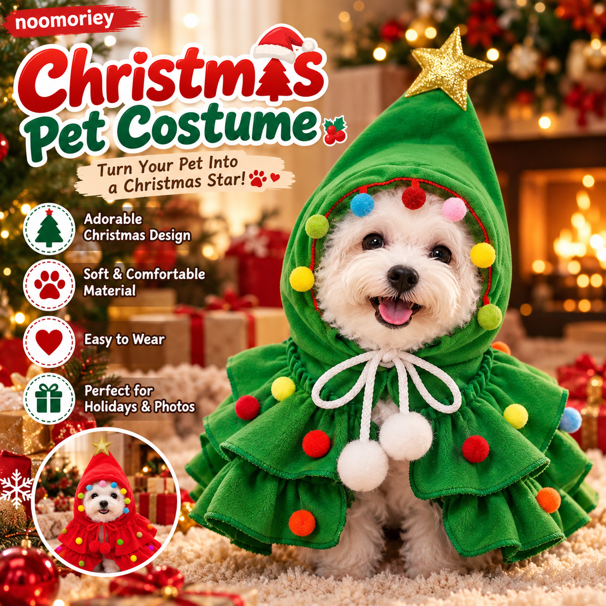 Christmas Pet Sweater – Cozy Winter Dog & Cat Outfit