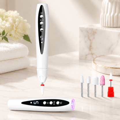 💅 2-in-1 Electric Nail Drill with UV Gel Light – Portable Manicure & Pedicure Kit ✨