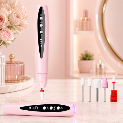 💅 2-in-1 Electric Nail Drill with UV Gel Light – Portable Manicure & Pedicure Kit ✨