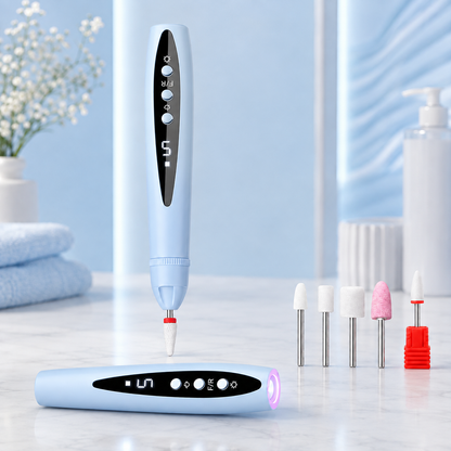 💅 2-in-1 Electric Nail Drill with UV Gel Light – Portable Manicure & Pedicure Kit ✨