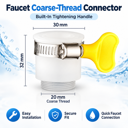 🚰 720° Rotating Faucet Extender – 20mm / 22mm Connector Options