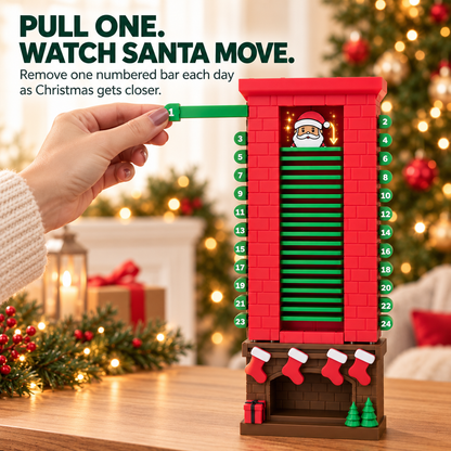 ❄️24-Day Santa Chimney Christmas Countdown Calendar – Interactive Reusable Holiday Decor