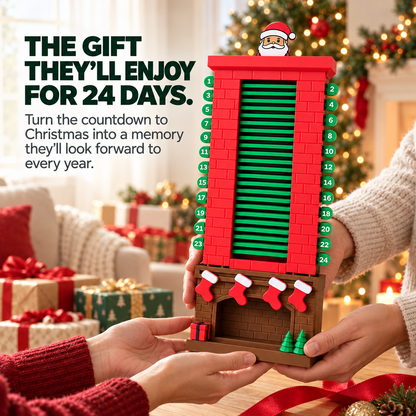 ❄️24-Day Santa Chimney Christmas Countdown Calendar – Interactive Reusable Holiday Decor