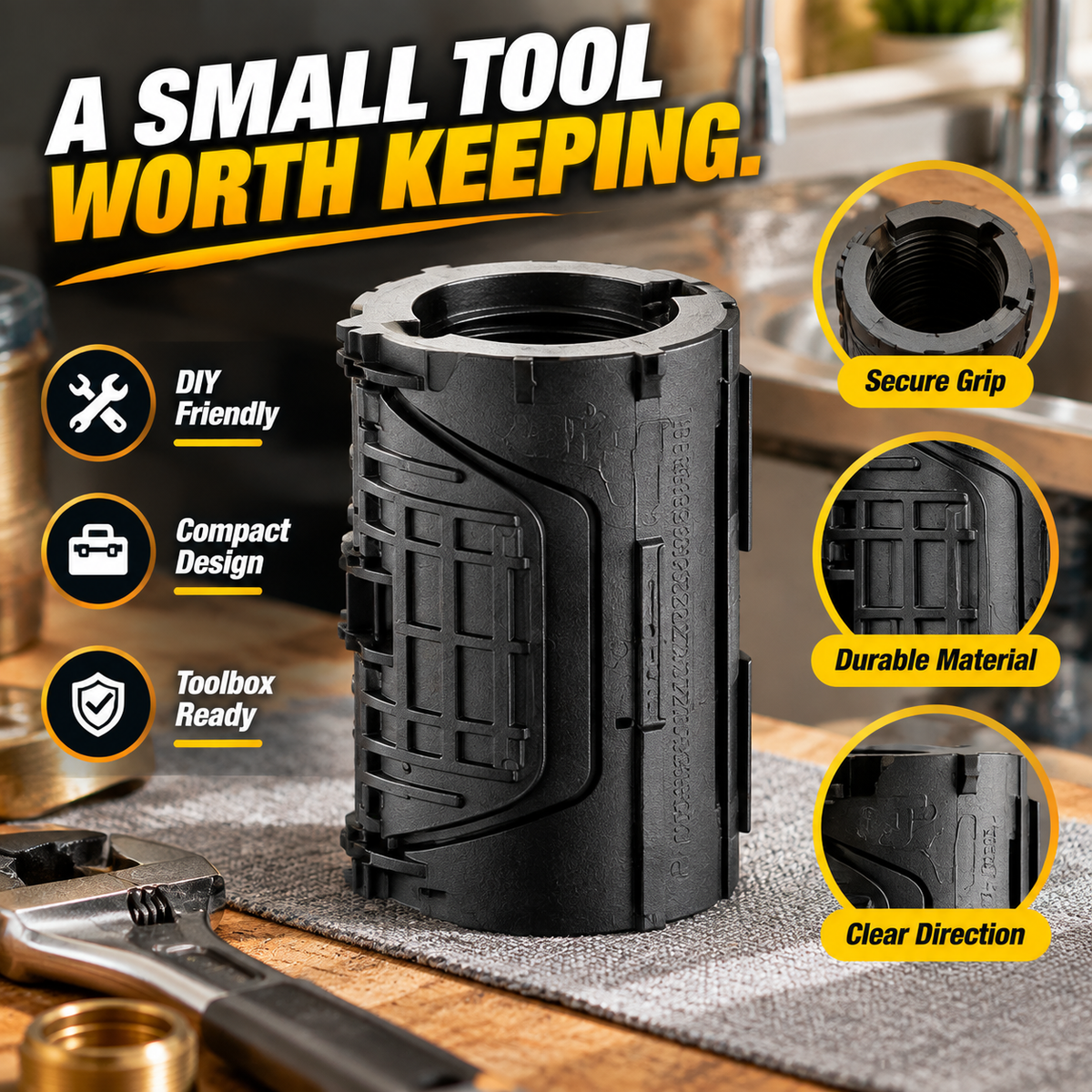 Under-Sink Faucet Installation Tool – Easy Tight-Space Fastening Wrench