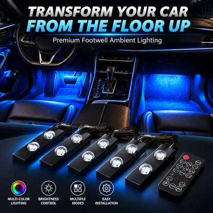 ✨ Starry Car Floor Ambient Lights – RGB Footwell Interior Lighting Kit