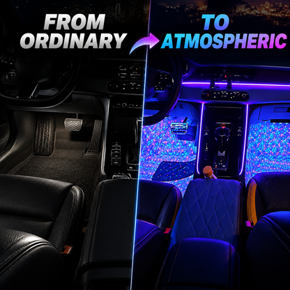 ✨ Starry Car Floor Ambient Lights – RGB Footwell Interior Lighting Kit