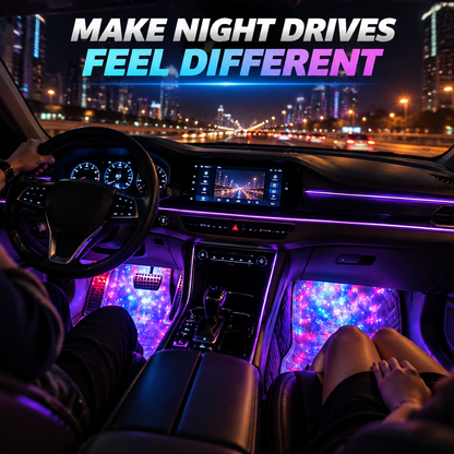 ✨ Starry Car Floor Ambient Lights – RGB Footwell Interior Lighting Kit
