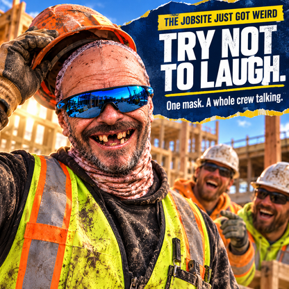 😂 Funny Construction Worker Face Ski Mask – Jobsite Prank Gift