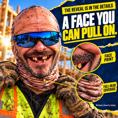 😂 Funny Construction Worker Face Ski Mask – Jobsite Prank Gift