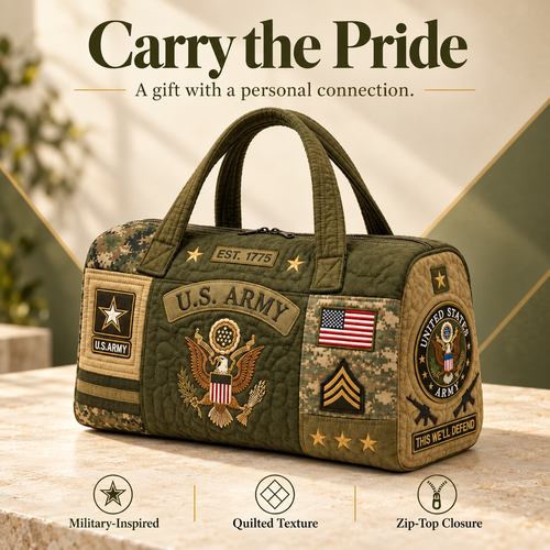 🇺🇸🧵 Hand-Embroidered Military Tribute Tote – Carry the Pride 🎁
