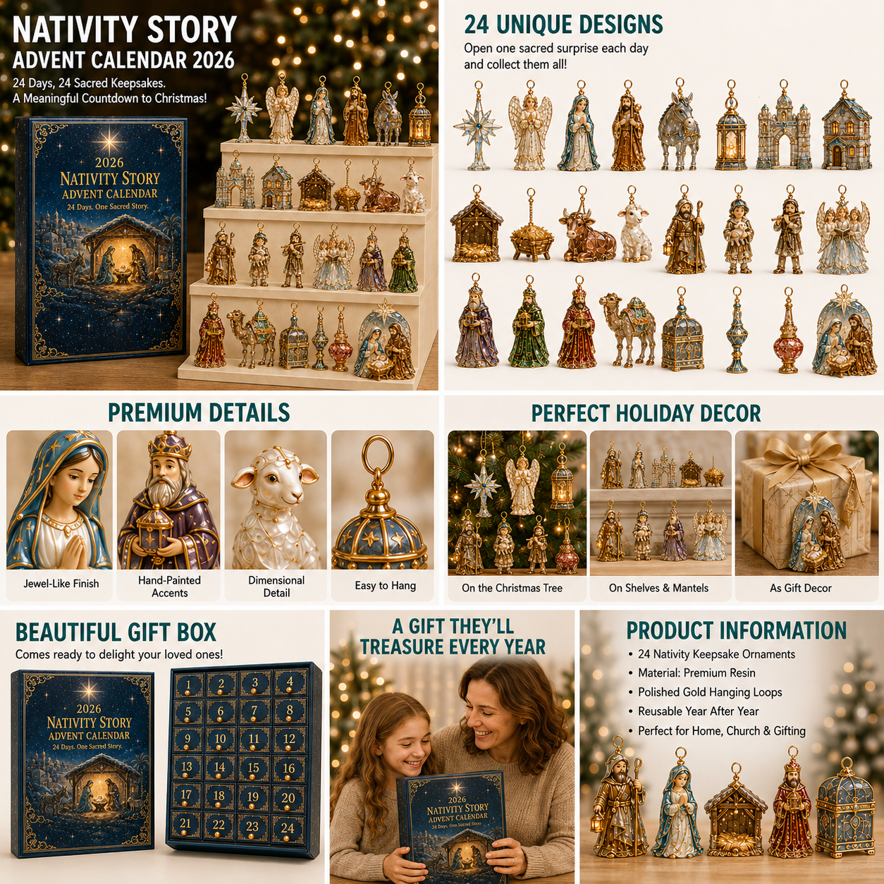 ✨ 2026 Nativity Story Advent Calendar – 24 Days of Sacred Christmas Surprises