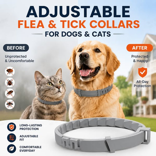 Adjustable Flea & Tick Collars for Dogs & Cats