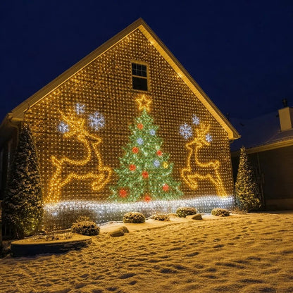 🎄Christmas LED House Net & Smart Outdoor Wall Curtain Light🎅
