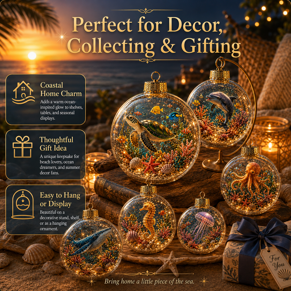 🌊✨ Bring the Ocean’s Glow Home – Magical Light-Up Sea Life Ornament