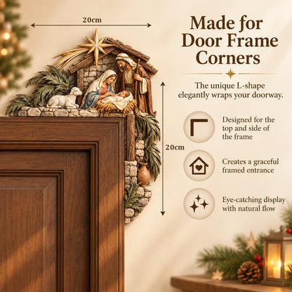 Christmas Nativity Door Frame Corner Decor