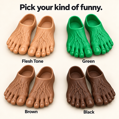 The Big Toe Energy Slides – Realistic Giant Foot Slippers