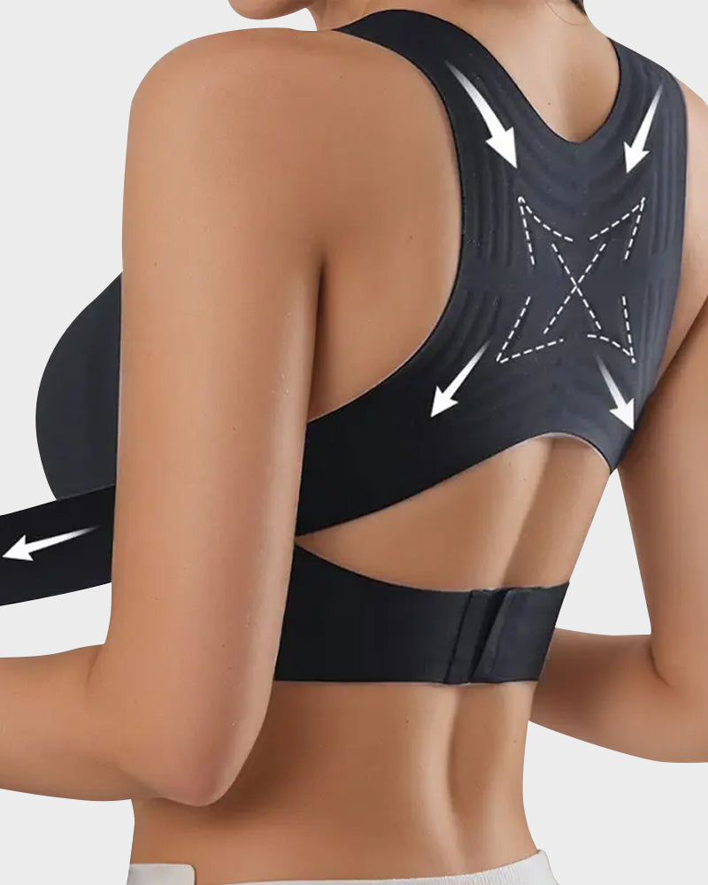 👙 Front Closure Cross-Back Wireless Posture Bra – Ultra Push-Up, All-Day Comfort & Natural Lift for a Slimmer, Taller Silhouette 💖