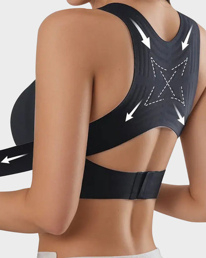 👙 Front Closure Cross-Back Wireless Posture Bra – Ultra Push-Up, All-Day Comfort & Natural Lift for a Slimmer, Taller Silhouette 💖