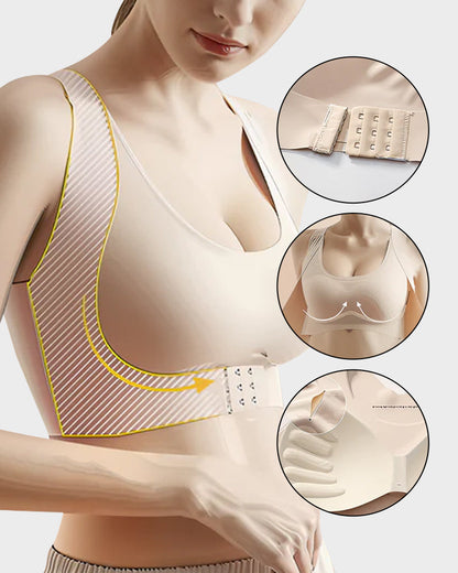 👙 Front Closure Cross-Back Wireless Posture Bra – Ultra Push-Up, All-Day Comfort & Natural Lift for a Slimmer, Taller Silhouette 💖