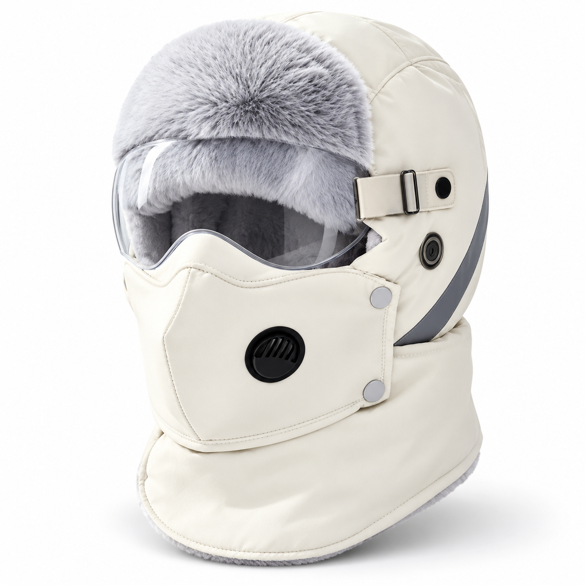❄️ Winter Fleece Balaclava Hat with Goggles – Full Face Wind Protection
