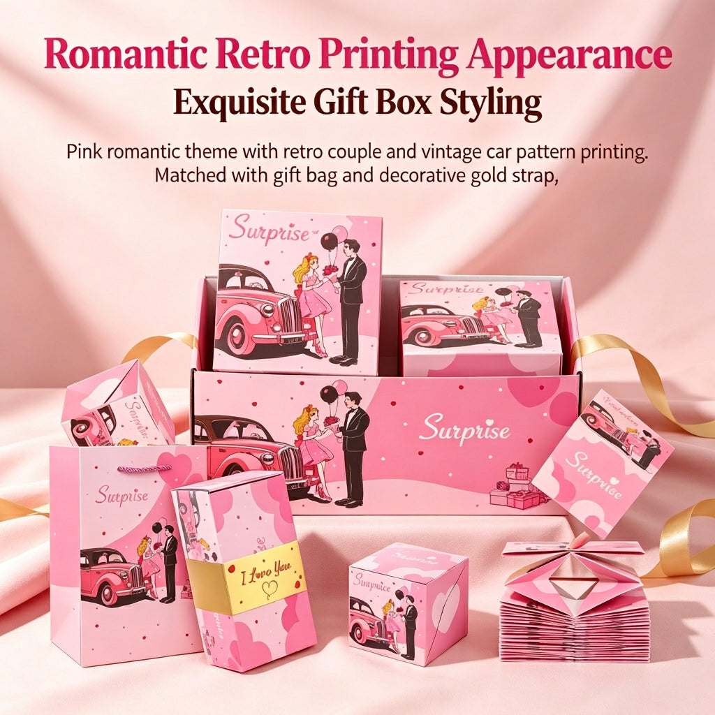 Birthday 20 Bounces Surprise Gift Box with Flying Butterfly Toys