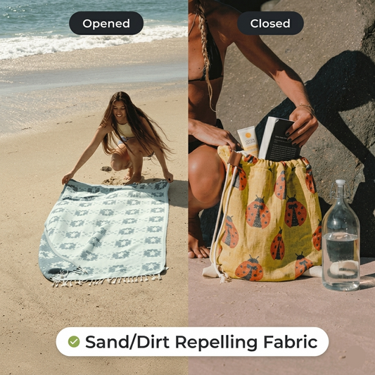 🏖️ 2-in-1 Sand-Free Towel Backpack | 100% Organic Cotton