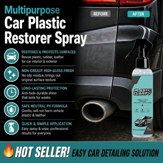🔥Multipurpose Efficient Car Plastic Restorer Spray