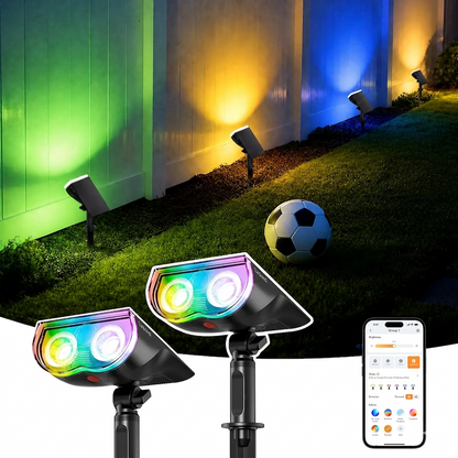 Linkind SL5C Smart Solar Spotlight - RGB & Tunable White Landscape Light