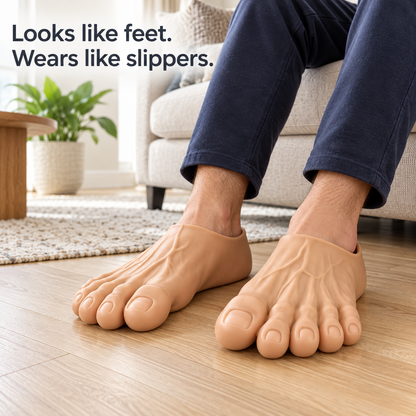 The Big Toe Energy Slides – Realistic Giant Foot Slippers