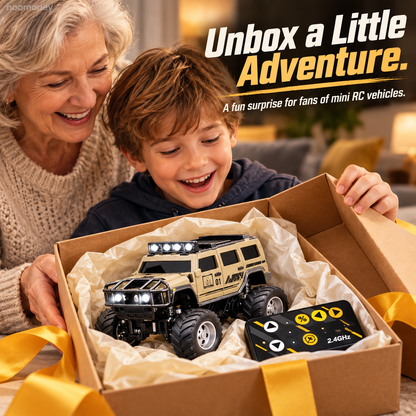 🚙 Mini RC Off-Road Truck – 2.4GHz Remote Control SUV with LED Lights, Spring Suspension & USB Rechargeable Battery 🎁
