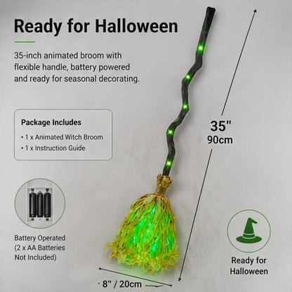 The Halloween Toy That Makes Kids Scream With Excitement! 🧹🎃 A Magical Witch Broom That Moves, Glows & Brings Their Imagination To Life