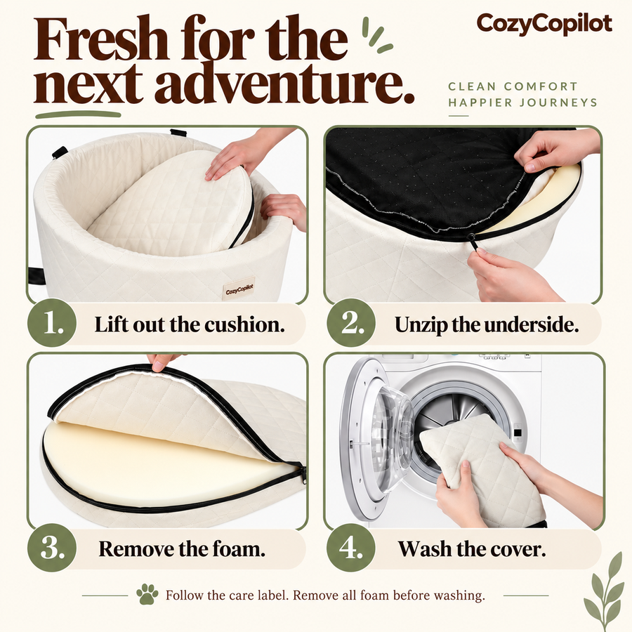 Four steps to remove and clean the inner cushion cover