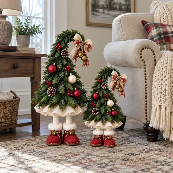 Whimsical Christmas Elf Tree Topper with Red Boots – Bring Holiday Magic Home