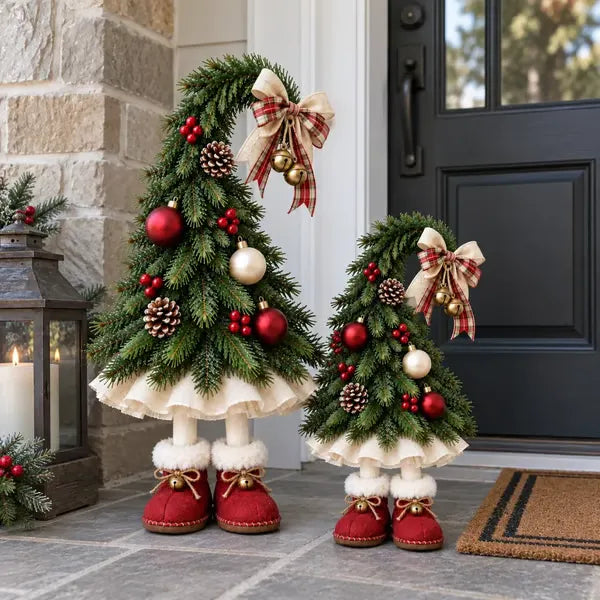 Whimsical Christmas Elf Tree Topper with Red Boots – Bring Holiday Magic Home