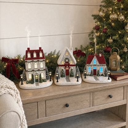 🎄 Light-Up Christmas House Diffuser – Cozy Mist, Warm Glow & Holiday Magic ✨🏠