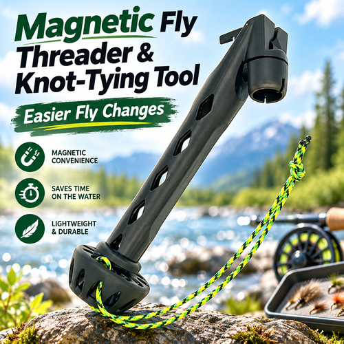 🎣 Magnetic Fly Threader & Knot-Tying Tool – Easier Fly Changes
