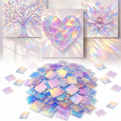 Holographic Acrylic Cubes – Dynamic Rainbow Light & Shadow