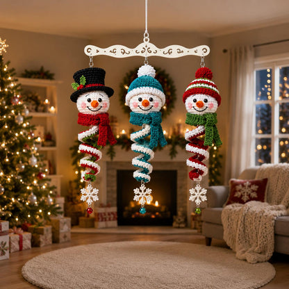 🎅HOT SALE 48% OFF - 🌲🔥Crochet Snowman Spiral Ornament DIY Kit